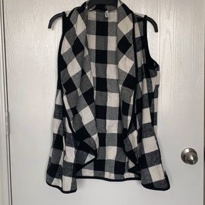 Buffalo plaid vest